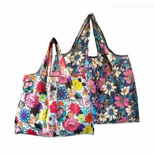 Bolsa de Compras Reutilizable de Tela de Poliéster 210D, Diseño de Frutas, 2 Piezas/Juego, Plegable y Fácil de Guardar - Product Image 1