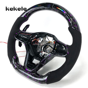 Nouveau volant en fibre de carbone forgé violet LED pour Volkswagen VW <span class=keywords><strong>GOLF</strong></span> <span class=keywords><strong>8</strong></span> MK8 GTI R volant de <span class=keywords><strong>style</strong></span> sport - Product Image 3