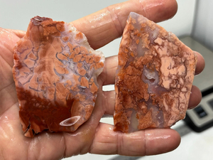 Dalles d'agate naturelle en forme de barbe à papa pour la lapidation, la collection et la lithothérapie - Product Image 2