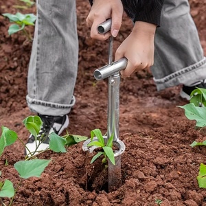 Perforateur de qualité industrielle <span class=keywords><strong>pour</strong></span> le bricolage Poignée de transplanteur Outils manuels de jardinage personnalisables Ensemble d'outils de plantation réutilisables et durables - Product Image 1
