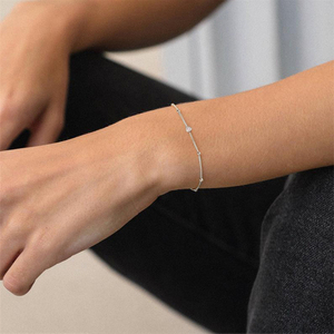 CANNER Wholesale Fashion Jewelry Round <b>Bead</b> <b>Bracelet</b> 18K Gold Plated Simple S925 <b>Sterling</b> <b>Silver</b> Temperament <b>Bracelets</b> Women - Product Image 6