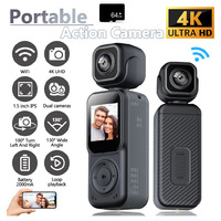 Anında Paylaşım Yapın 4K WiFi Vlog Kamerası Uygulama Kontrolü Videoları İndirin Telefon Uzun Pil Ömrü MicroSD IP65 Su Geçirmez (Hafıza Kartı)