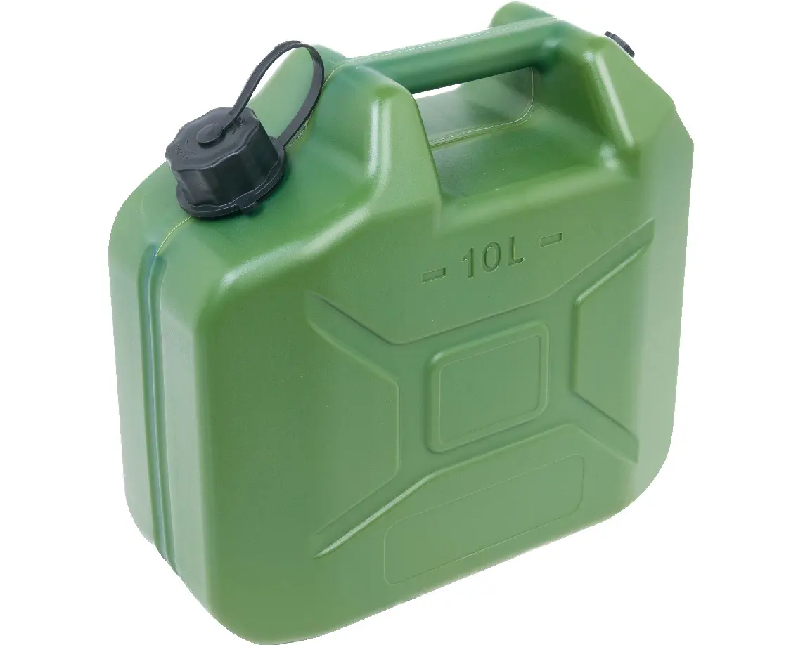 10 Litros Plastic Oil Drum Fuel Tank Truck Portátil Tanque de plástico Jerry Can Para Gasolina-Verde