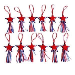4Th July Decorations <b>Red</b> White Blue Patriotic Hanging Decor Usa Independence Day Party Cloth Star Tassel <b>Ornaments</b> - Product Image 3