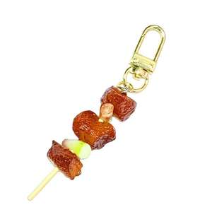 Porte-clés en PVC, simulation de nourriture : brochettes de viande <span class=keywords><strong>barbecue</strong></span>, tentacules de calmar, gluten Kanten - Product Image 5