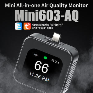 도매 6 in 1 감지기 PM2.5 PM10 CO CO2 HCHO TVOC 실내 공기질 모니터 가정용 - Product Image 2