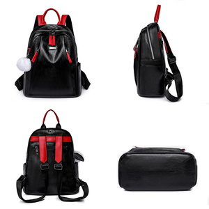 Mochilas de diseñador de marca famosa para <span class=keywords><strong>mujer</strong></span>, mochilas escolares de gran capacidad, Color sólido a la moda, de cuero PU de alta calidad, 2023 - Product Image 3