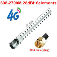 Antenne Yagi 4G extérieure à gain élevé 28dBi avec 16 éléments 698-2700MHz pour routeur LTE 4G, antenne de communication