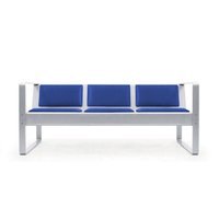 Banc d'attente public 2-5 places, pour bureau, hôpital, aéroport, école, banc en métal sans accoudoirs