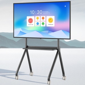 Đen phổ Chiều cao có thể điều chỉnh TV gắn kết xe nặng nhiệm vụ giữ lên đến 300kg TV khán đài xe cho 60-120 inch lớn Bảng điều chỉnh màn hình - Product Image 6