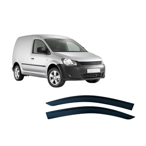 Pare-soleil et déflecteur de vent pour vitres latérales de voiture <span class=keywords><strong>VW</strong></span> <span class=keywords><strong>CADDY</strong></span> 2004-2019 EURO, protection contre la pluie et les rayons du soleil, accessoires à fixation extérieure avec ruban adhésif - Product Image 1