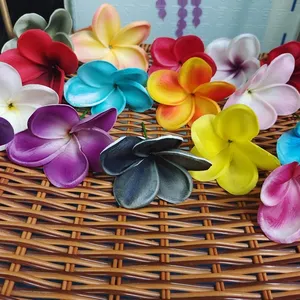 Flores de Espuma de PU de Hawái, Plumeria e Hibisco de Tacto Natural con Tallo para Decoración de Bodas y Fiestas en la Playa - Product Image 2