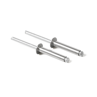 Fraisage de polissage de haute qualité en acier inoxydable A2 SS 304 SS316 INOX tête ronde extrémité ouverte Rivet aveugle DIN7337