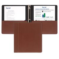 Heavy Duty personnalisé fermeture éclair Folio Padfolio portefeuille dossier de fichiers organisateur de documents 2 pouces Vintage cuir 3 classeur à anneaux avec logo