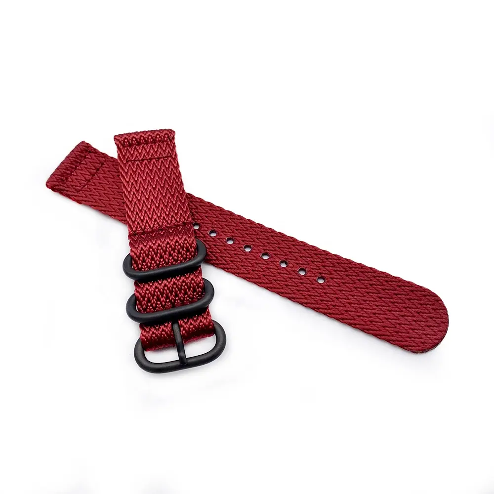 Red color Wholesale Smart Two piece Watch Belt 20mm 22mm Zulu Nylon Watch Strap Band