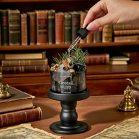 Diffuseur de parfum en pierre DIY écologique sans alcool avec base noire en verre, pour huiles essentielles, décoration maison et chambre, cadeau