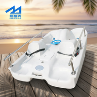 Bateau à pédales en plastique PPR pour 4 personnes, enfants et adultes, certifié CE, bateau de divertissement aquatique extérieur, couleur/logo personnalisé Meierya