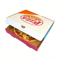 Boîtes à pizza à emporter en carton ondulé B/E, écologiques, recyclables, avec logo personnalisé, pour la restauration rapide - SP3971
