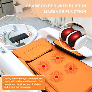 Salon de beauté moderne meubles lavage des cheveux soins du visage tête inclinable Spa shampooing électrique lit de massage - Product Image 5