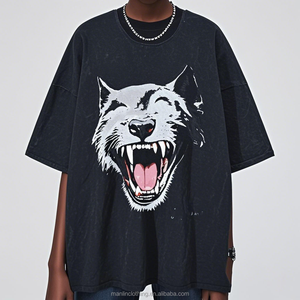 Conjuntos de Camisetas Personalizadas para hombre Fabricante Fábrica Coton Dtg Shirt Printing Plane Boxy Fit Vintage Us Camisetas de gran tamaño para hombre - Product Image 6