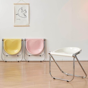 Taburete Plegable de <span class=keywords><strong>Segunda</strong></span> <span class=keywords><strong>Mano</strong></span>, Sencillo, Moderno y Artístico, Mueble para el Hogar, Silla de Comedor, Mesa de Centro Pequeña Creativa para Dormitorio - Product Image 4