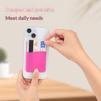Étui porte-cartes en silicone perforé, étanche et antivol pour utilisation au lit - Étui pour cartes bancaires avec dos adhésif, portable et léger