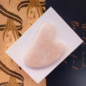 Piedra de Jade curativa de cuarzo rosa Natural Premium, herramienta de masaje Facial GuaSha hecha a mano para aplicación facial de renovación de la piel - Product Image 2