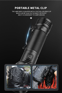 500lumen 200m XHP50 Led đèn pin không thấm nước 18650 <span class=keywords><strong>Torch</strong></span> <span class=keywords><strong>5</strong></span> chế độ cắm trại câu cá đèn lồng USB sạc zoom đèn - Product Image 3