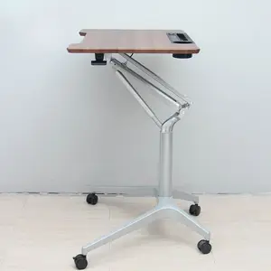 현대 작풍 이동할 수 있는 가스 상승 고도는 컴퓨터 책상 회귀 책상 라이저 사무실 테이블을 조정합니다