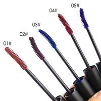 Mascara de marque propre, cosmétiques, mascara waterproof, noir intense, longue tenue, brosse fine, facile à enlever, mascara tubulaire noir intense