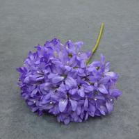 Bunga Hydrangea Sutra Buatan Warna Pink Terang Ukuran Besar E-375 Grosir dengan Daun untuk Acara Wisuda Tangkai Tunggal