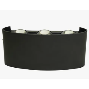 Moderna Lampada da Parete LED 12W Luce Bianca Calda e Fredda Classificata IP65 per Uso Esterno in Giardino Base in Alluminio Diffusore in Policarbonato PC 6W - Product Image 2