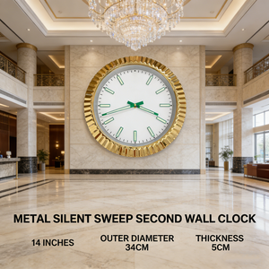 <span class=keywords><strong>Grande</strong></span> <span class=keywords><strong>horloge</strong></span> <span class=keywords><strong>murale</strong></span> analogique à quartz de luxe au design contemporain avec mécanisme silencieux <span class=keywords><strong>pour</strong></span> la décoration intérieure moderne du salon - Product Image 5