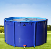 Bassin d'aquaculture pliable Neptune en bâche PVC, remplaçant les bassins traditionnels en fibre de verre pour l'élevage de poissons