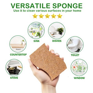 Phân Hủy Sinh Học Tự Nhiên Nhà Bếp Miếng Bọt Biển Ủ Cellulose Và Dừa Óc Chó Chà Sàn Miếng Bọt Biển Sinh Thái Thân Thiện Với Miếng Bọt Biển - Product Image 2
