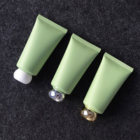 50g matte grün kosmetik creme rohr mit schraube kappe acryl abdeckung gesicht creme kunststoff rohr reisen verpackung