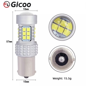 Luz LED de Señalización 1156 BA15S 1157 BAY15D Canbus para Auto, 3030SMD, Doble Color, 7440 7443 3156 3157, Bombilla de Señalización Trasera, Ámbar/Blanco - Product Image 4