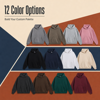 Sweat à capuche pour homme en coton lourd de 400 grammes, logo personnalisé, pull-over streetwear, sweat à capuche surdimensionné en polaire
