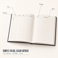Carnet de bord personnalisé pour le suivi des trajets et l'enregistrement du kilométrage des véhicules, destiné aux conducteurs, aux petites entreprises et aux flottes