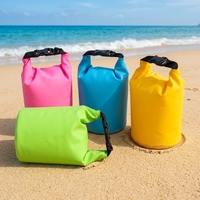 Sac étanche enroulable, sacs étanches pour le dos, sac étanche de 5L pour la randonnée, la natation, la plage, le kayak