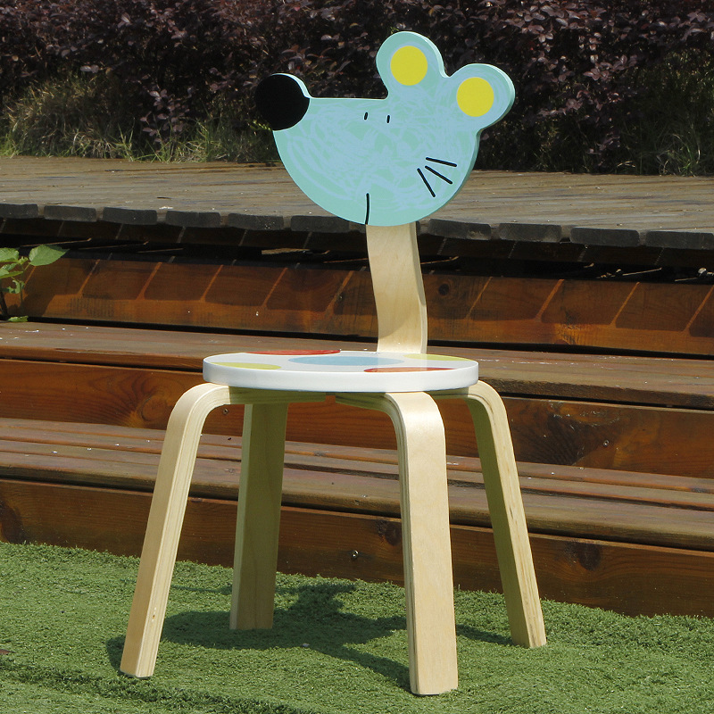 Нескользящее деревянное детское учебное кресло для детского сада, детский обеденный стул