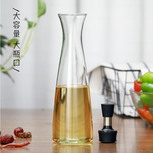 Juego de botellas de aceite de vidrio con diseño a prueba de fugas para uso en la cocina, tapa de plástico de forma redonda en tamaños pequeños y grandes - Product Image 4