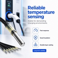 Ensemble de capteur de température NTC pour chargeur EV GAIMC, sonde métallique, support de montage, câble blindé tressé pour une charge rapide