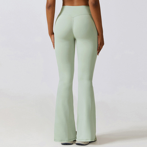 Leggings personnalisés pour femmes Leggings de yoga évasés à taille haute Pantalons de yoga évasés pour le sport - Product Image 4