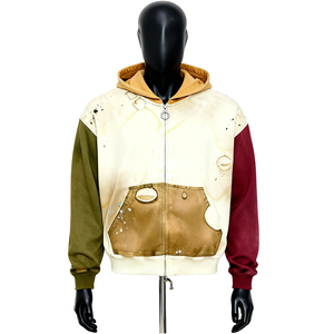 Sudaderas con Capucha Personalizadas con Lavado Ácido, 100% Algodón, Bordadas, de Alta Calidad, Manga Larga, Talla Grande, Color Negro - Product Image 1