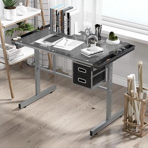 Tavolo da disegno in vetro moderno per calligrafia pittura arte disegno banco da lavoro per Designer per soggiorno pannello di legno stile - Product Image 2