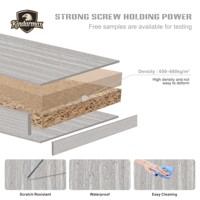 Panneau MDF mélaminé personnalisé professionnel avec texture de pierre luxueuse, ignifuge et résistant à l'humidité pour la décoration de meubles de cuisine