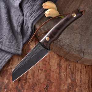 Msg51r nhỏ con dao khắc màu đen rèn lưỡi Mông Cổ luộc cừu phục vụ dao monzo gỗ xử lý tiện ích cầm tay dao - Product Image 3