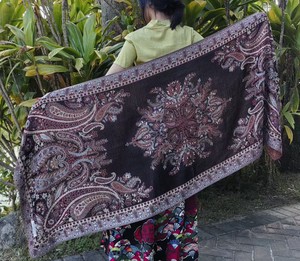 Écharpe longue ethnique rétro en cachemire pour femme, motif Paisley Jacquard, avec pompons, vente <span class=keywords><strong>chaude</strong></span>, directement de l'usine - Product Image 6