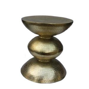 Taburete de aluminio martillado en acabado de latón también disponible en níquel latón antiguo acabado de pulido de espejo decoración del hogar de la sala de estar - Product Image 1
